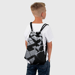 Рюкзак-мешок Карбоновые грани черные, цвет: 3D-принт — фото 2