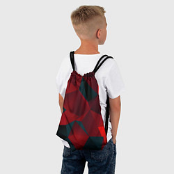 Рюкзак-мешок Битва кубов красный и черный, цвет: 3D-принт — фото 2
