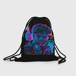 Рюкзак-мешок Парень в неоновых очках, цвет: 3D-принт