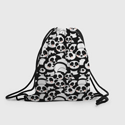 Рюкзак-мешок Чёрно-белые панды, цвет: 3D-принт