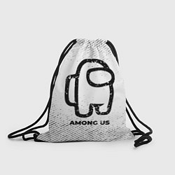 Рюкзак-мешок Among Us с потертостями на светлом фоне, цвет: 3D-принт
