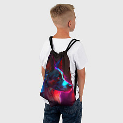 Рюкзак-мешок Кибер-собака неон, цвет: 3D-принт — фото 2