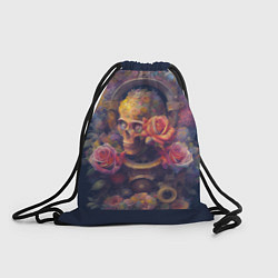 Рюкзак-мешок Череп и розы жизни, цвет: 3D-принт