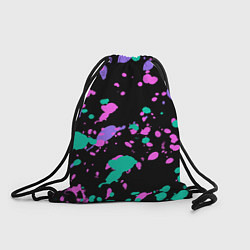 Рюкзак-мешок Неоновые цвета брызги краски, цвет: 3D-принт