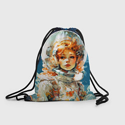 Рюкзак-мешок Рыжая девушка космонавт, цвет: 3D-принт