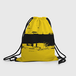 Рюкзак-мешок Черно-желтая полоса Cyberpunk 2077, цвет: 3D-принт