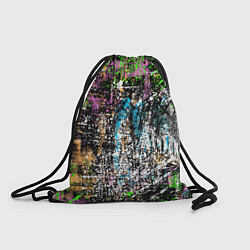 Рюкзак-мешок Красочный фон в стиле гранж, цвет: 3D-принт