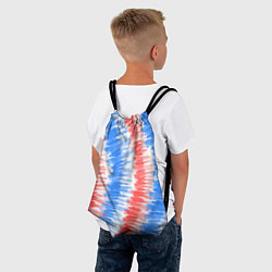 Рюкзак-мешок Тай-дай красный с голубым, цвет: 3D-принт — фото 2