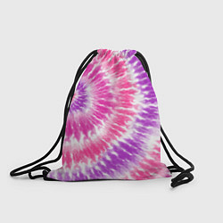 Рюкзак-мешок Тай-дай розовый с фиолетовым, цвет: 3D-принт