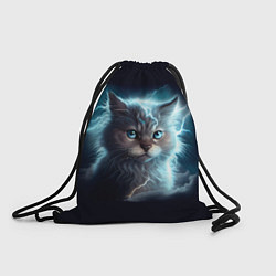 Рюкзак-мешок Котик с молниями, цвет: 3D-принт