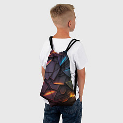 Рюкзак-мешок Яркие неоновые объекты, цвет: 3D-принт — фото 2