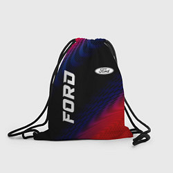 Рюкзак-мешок Ford красный карбон, цвет: 3D-принт