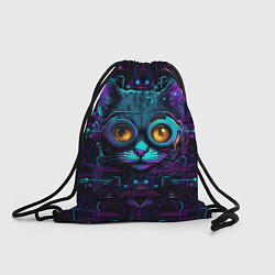 Рюкзак-мешок Cat - cyberpunk style, цвет: 3D-принт