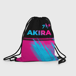 Рюкзак-мешок Akira - neon gradient: символ сверху, цвет: 3D-принт