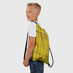 Рюкзак-мешок Жёлтый фон и чёрные параллельные линии, цвет: 3D-принт — фото 2