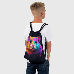 Рюкзак-мешок Хомяк в неоновых красках, цвет: 3D-принт — фото 2