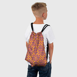 Рюкзак-мешок Фиолетовый векторный узор, цвет: 3D-принт — фото 2