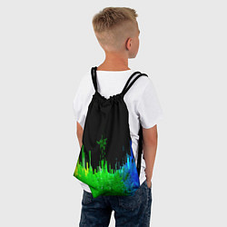 Рюкзак-мешок Геометрическая музыкальная волна, цвет: 3D-принт — фото 2