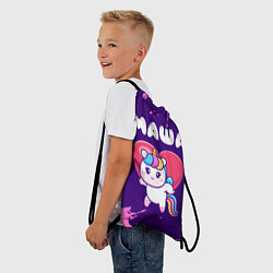 Рюкзак-мешок Маша единорог с сердечком, цвет: 3D-принт — фото 2