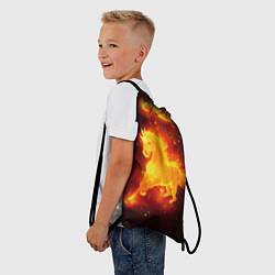 Рюкзак-мешок Огненный конь мчится, цвет: 3D-принт — фото 2