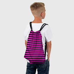 Рюкзак-мешок Черно-розовые Эмо полосы, цвет: 3D-принт — фото 2