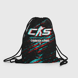 Рюкзак-мешок Counter-Strike 2 в стиле glitch и баги графики на, цвет: 3D-принт