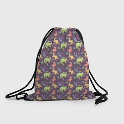 Рюкзак-мешок Динозавры паттерн, цвет: 3D-принт