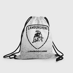 Рюкзак-мешок Lamborghini с потертостями на светлом фоне, цвет: 3D-принт