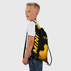 Рюкзак-мешок Mini - gold gradient: надпись, символ, цвет: 3D-принт — фото 2