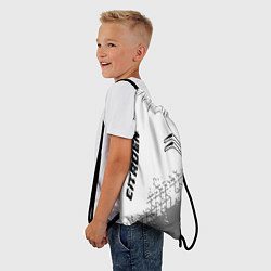 Рюкзак-мешок Citroen speed на светлом фоне со следами шин: надп, цвет: 3D-принт — фото 2