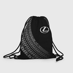 Рюкзак-мешок Lexus tire tracks, цвет: 3D-принт