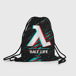 Рюкзак-мешок Half-Life в стиле glitch и баги графики на темном, цвет: 3D-принт