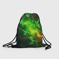 Рюкзак-мешок Зеленое свечение молния, цвет: 3D-принт