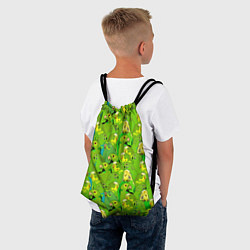 Рюкзак-мешок Зеленые волнистые попугайчики, цвет: 3D-принт — фото 2