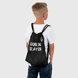 Рюкзак-мешок Goblin Slayer glitch на темном фоне: символ сверху, цвет: 3D-принт — фото 2