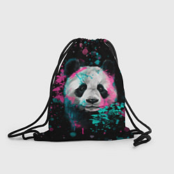 Рюкзак-мешок Панда в розовом и голубом - нейронная сеть, цвет: 3D-принт