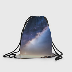 Рюкзак-мешок Звёздное небо и горы, цвет: 3D-принт