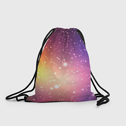 Рюкзак-мешок Желто фиолетовое свечение и звезды, цвет: 3D-принт