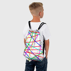 Рюкзак-мешок Яркие цветные линии, цвет: 3D-принт — фото 2