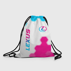 Рюкзак-мешок Lexus neon gradient style: надпись, символ, цвет: 3D-принт