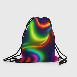 Рюкзак-мешок Неоновые радужные разводы, цвет: 3D-принт
