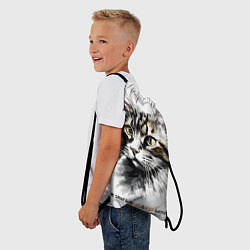 Рюкзак-мешок Время с кошкой никогда не потрачено зря, цвет: 3D-принт — фото 2