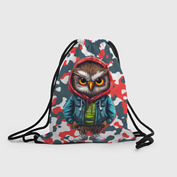 Рюкзак-мешок Совенок в капюшоне, цвет: 3D-принт