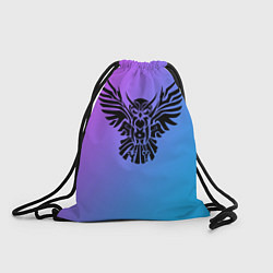 Рюкзак-мешок Сова на градиенте, цвет: 3D-принт