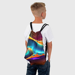 Рюкзак-мешок Абстракция - жидкость, цвет: 3D-принт — фото 2