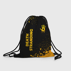 Рюкзак-мешок Death Stranding - gold gradient: надпись, символ, цвет: 3D-принт