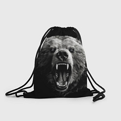 Рюкзак-мешок Агрессивный таежный медведь, цвет: 3D-принт