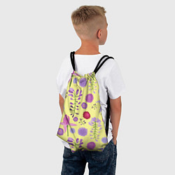 Рюкзак-мешок Фиолетовый цветник, цвет: 3D-принт — фото 2