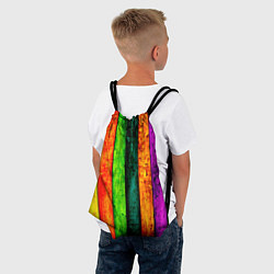 Рюкзак-мешок Цветной забор, цвет: 3D-принт — фото 2