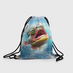 Рюкзак-мешок Карп выпрыгивающий из воды, цвет: 3D-принт